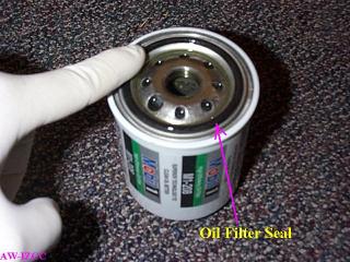 Dabbing Oil on Oil Filter Seal