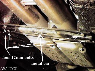 metal bar under H-pipe