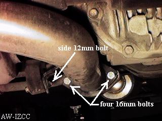 side bolt holding muffler