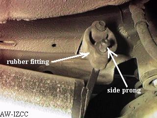 side muffler prong in rubber fitting