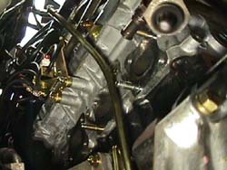 Manifold off with oil dipstick tube unbolted