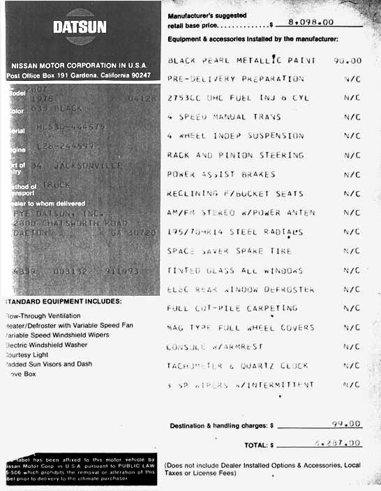 280Z Black Pearl Edition